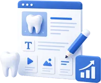 Dental content marketing service icon for SEO service pages and blog content